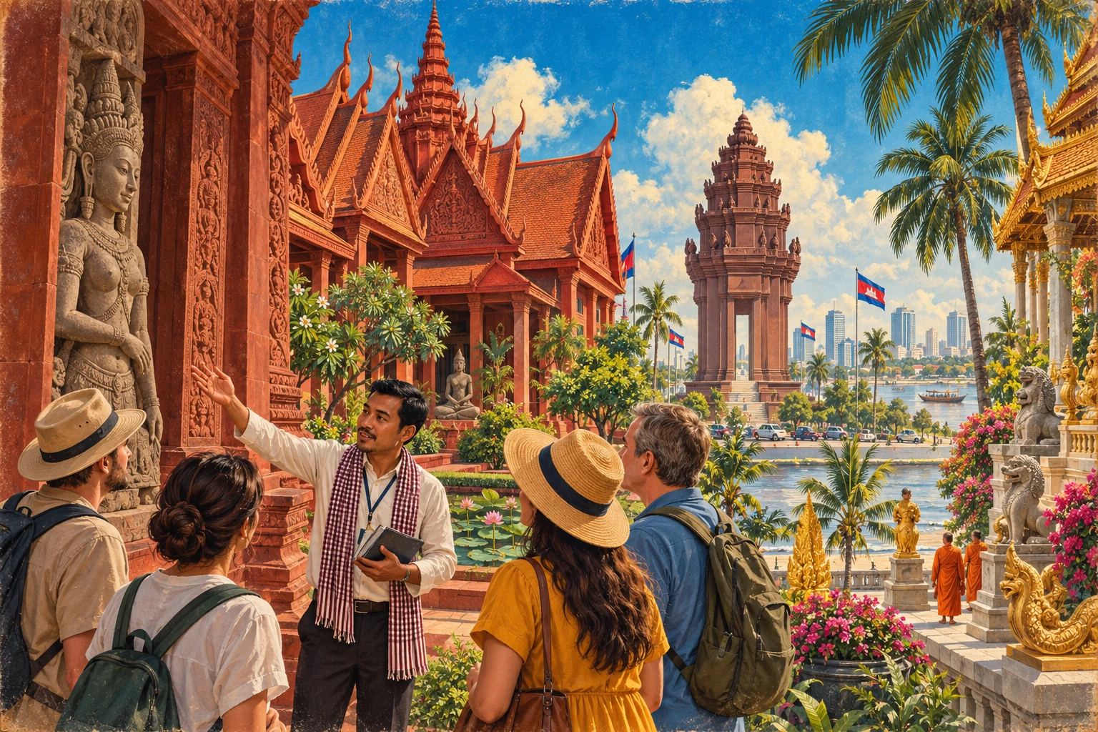 Illustrated Phnom Penh Cultural History Tour