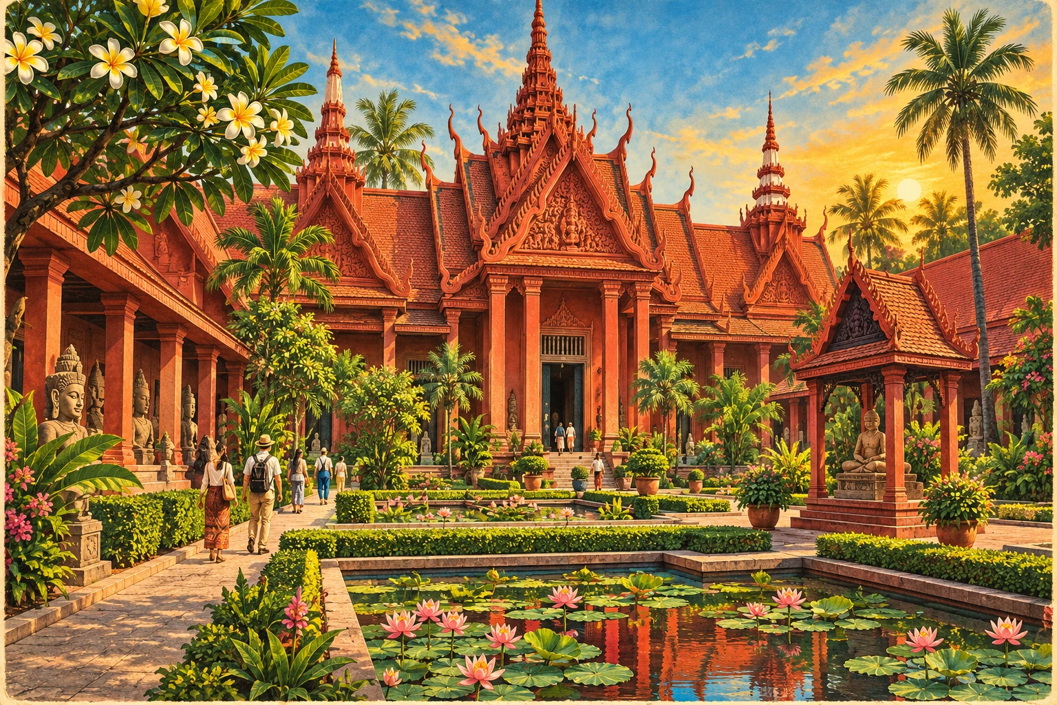 Illustrated view of National Museum Cambodia