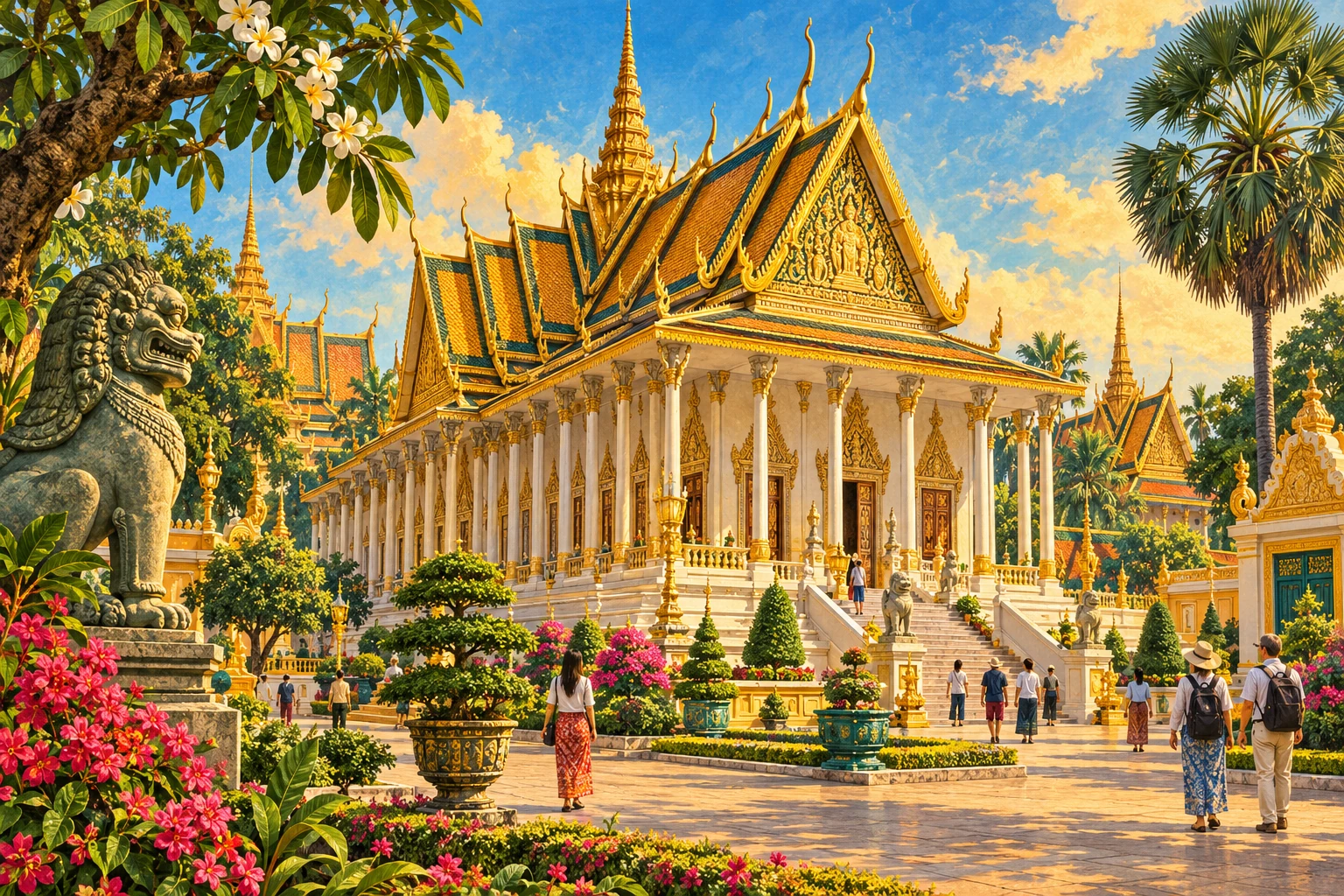 Illustrated view of Silver Pagoda