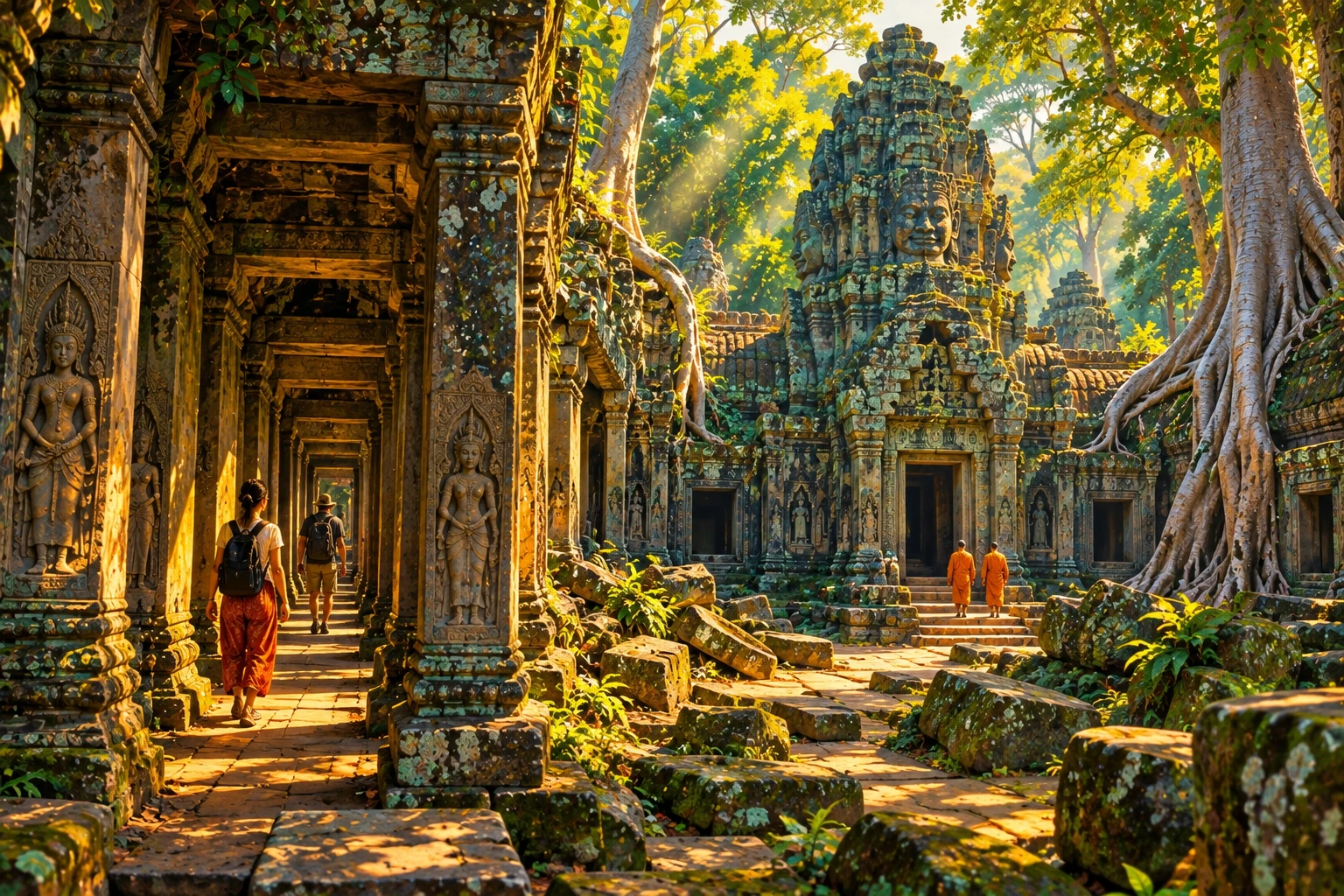 Illustrated Preah Khan Temple