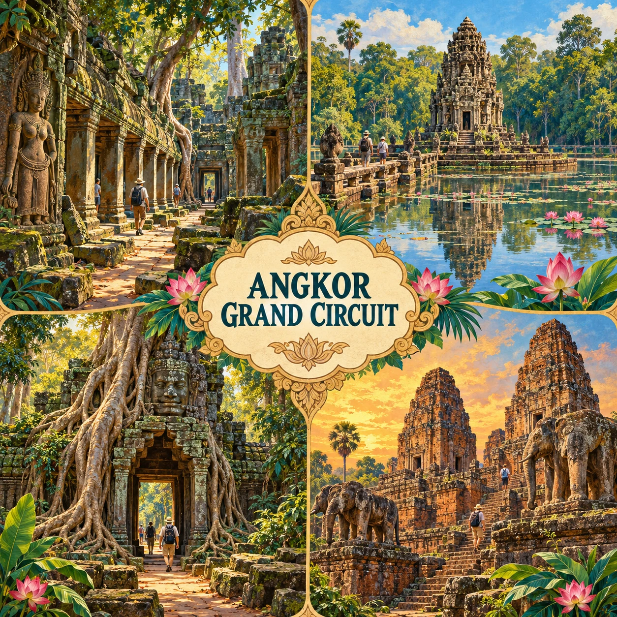 Illustrated Angkor Grand Circuit Route