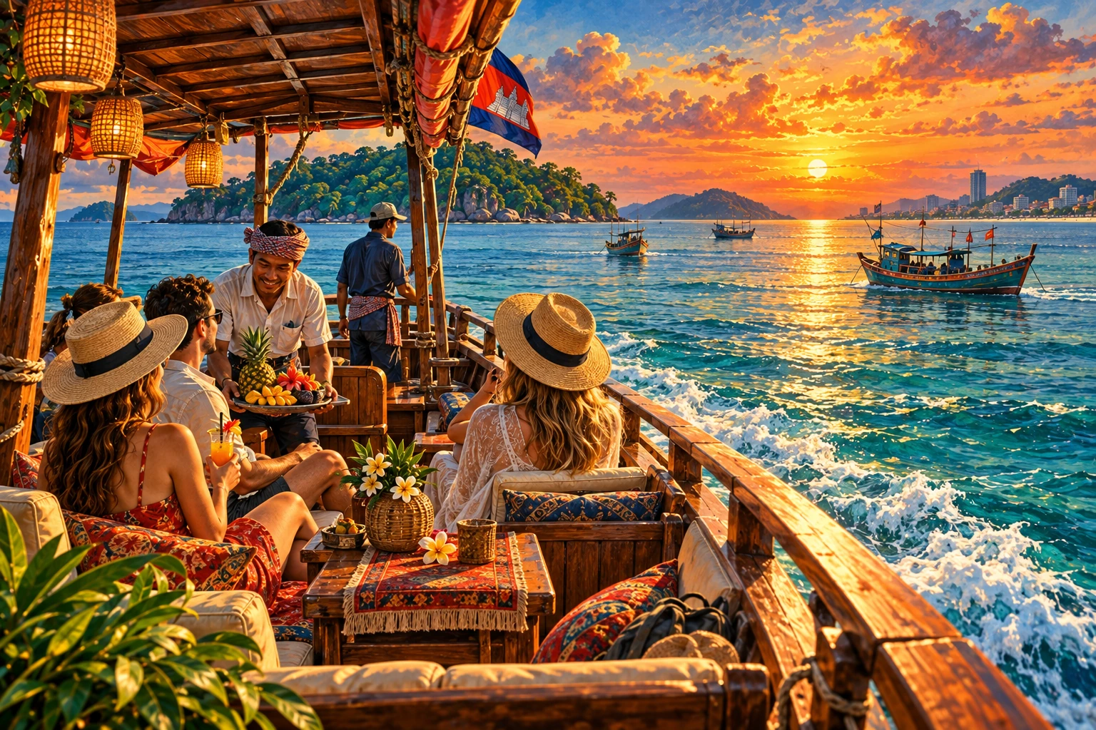 Illustrated Sihanoukville Sunset Cruise