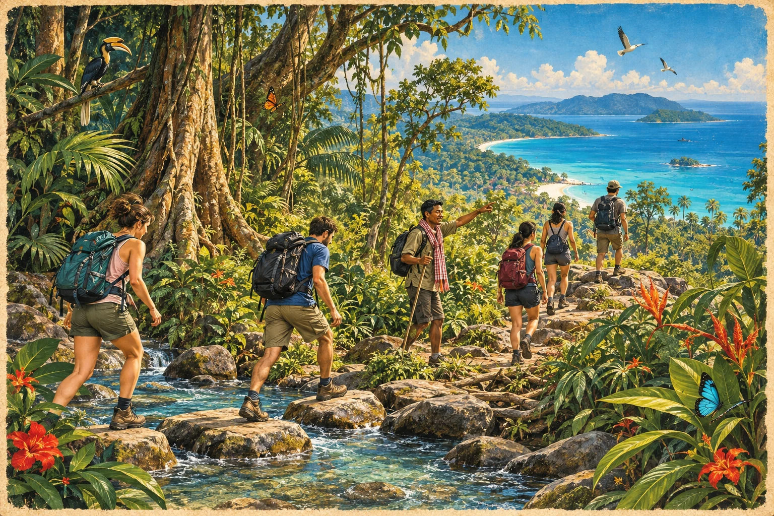 Illustrated Koh Rong Jungle Trek
