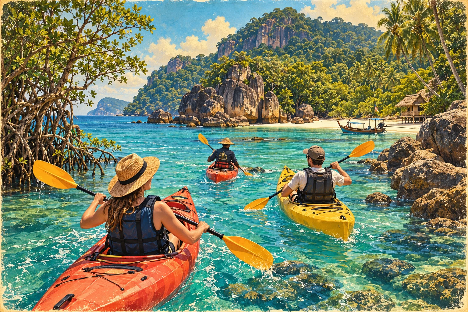 Illustrated Koh Rong Kayaking Adventure
