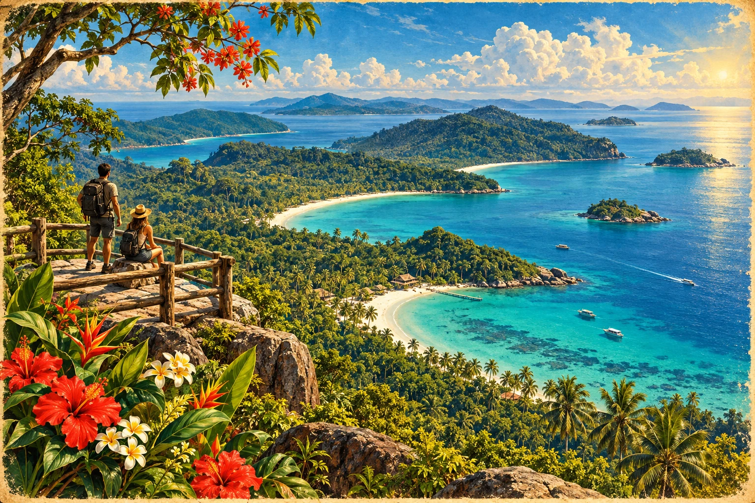 Illustrated view of Koh Rong Viewpoint