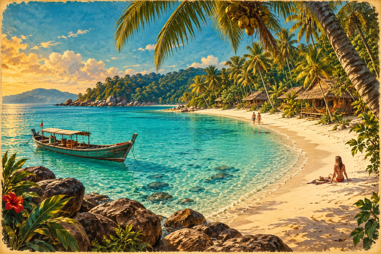 Illustrated Coconut Beach