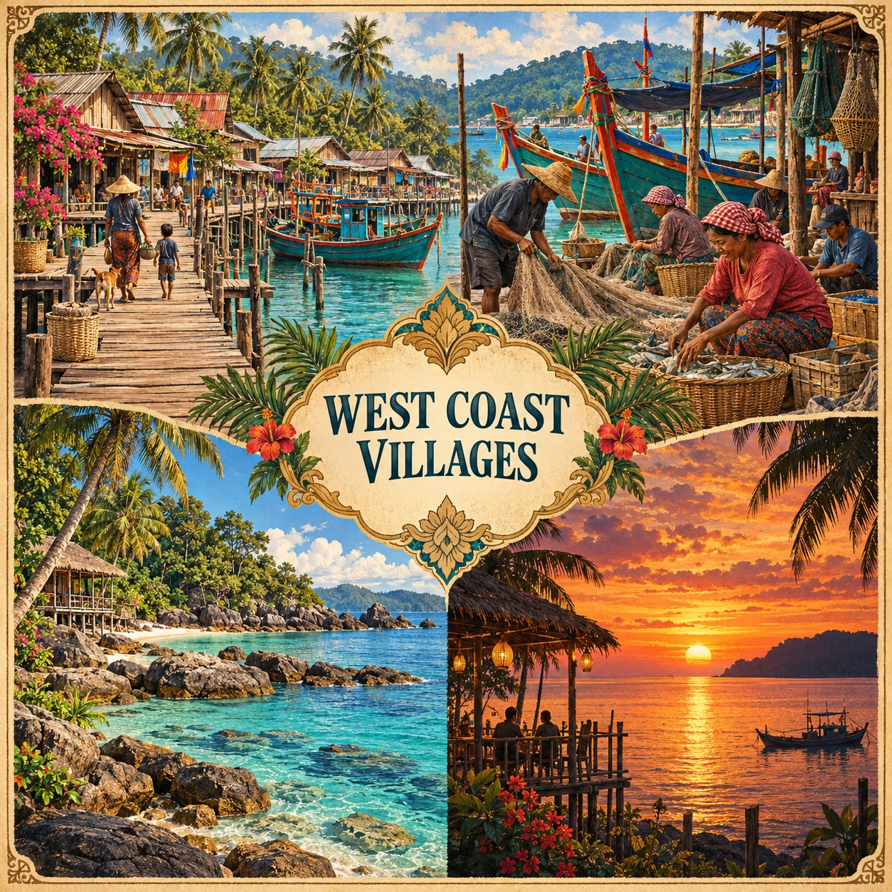 Illustrated West Coast Villages Route