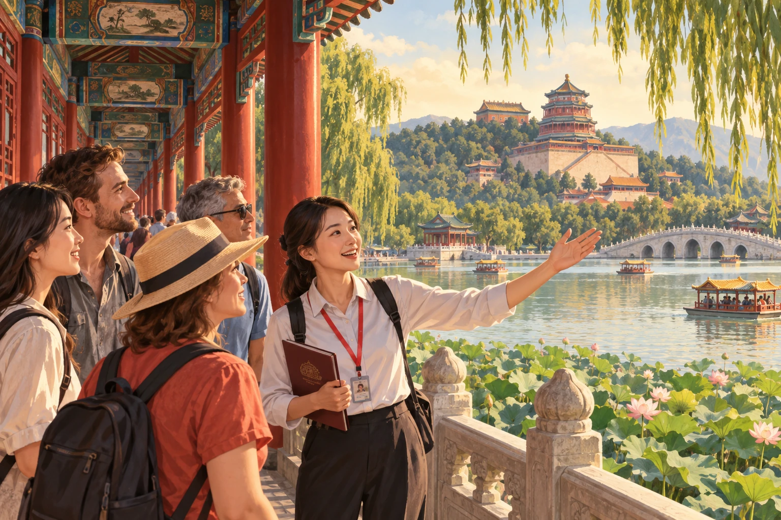 Illustrated Summer Palace guided tour in Beijing, China