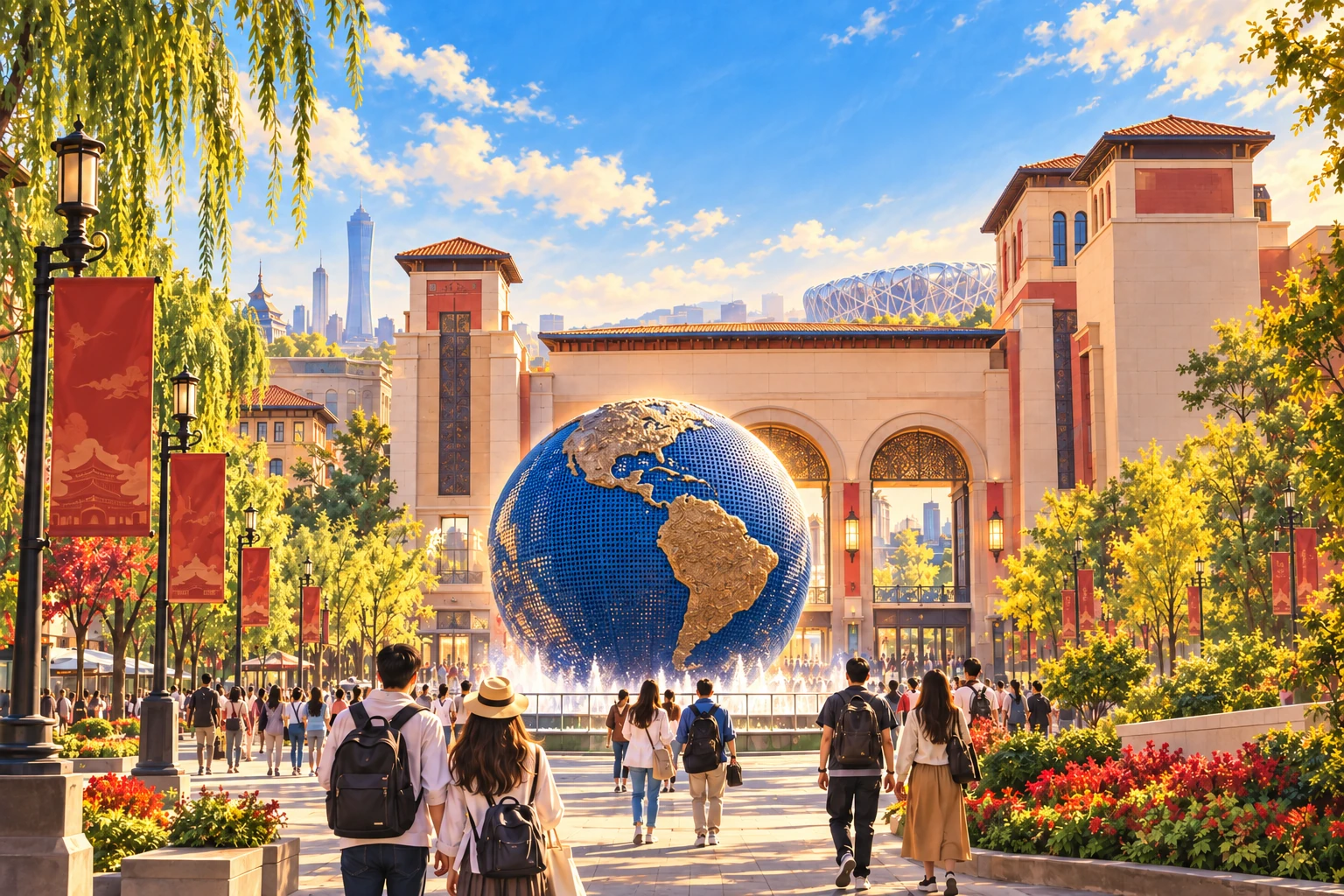 Illustrated Universal Beijing Resort in Beijing, China