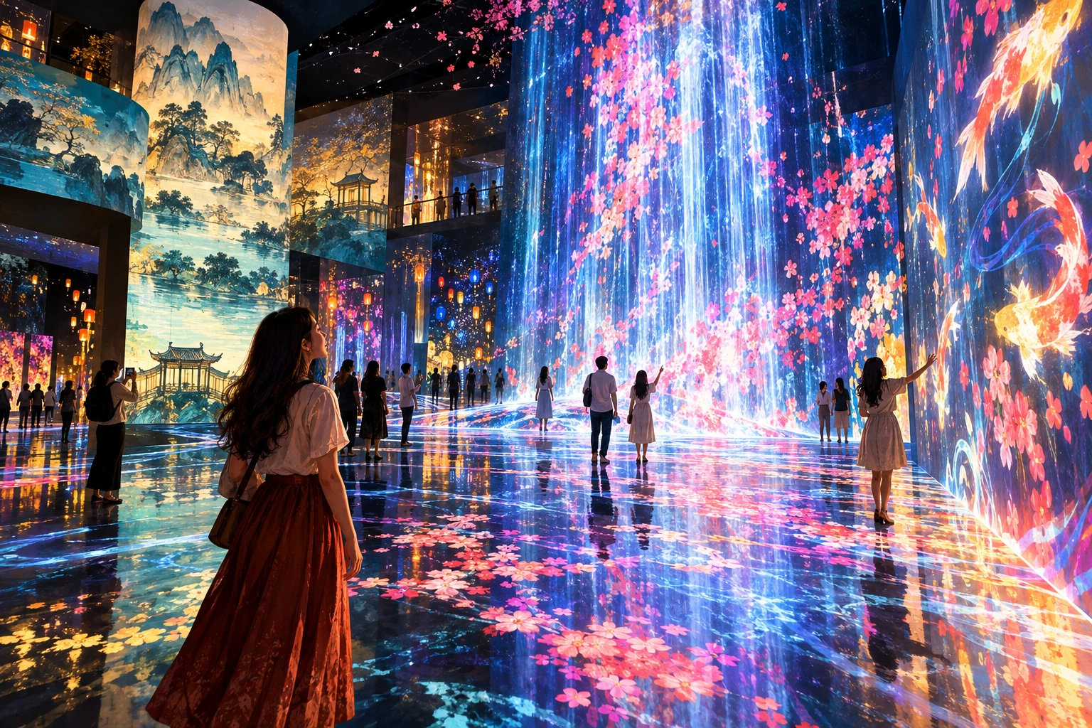 Illustrated teamLab SuperNature Macao in Macau, China