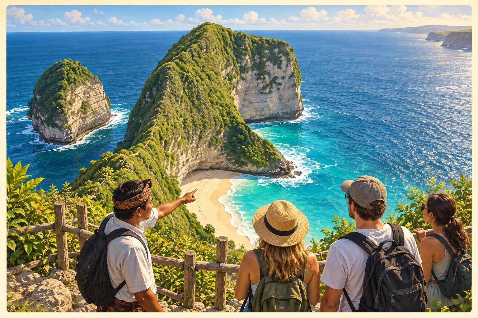 Illustrated Visit Nusa Penida for a day experience