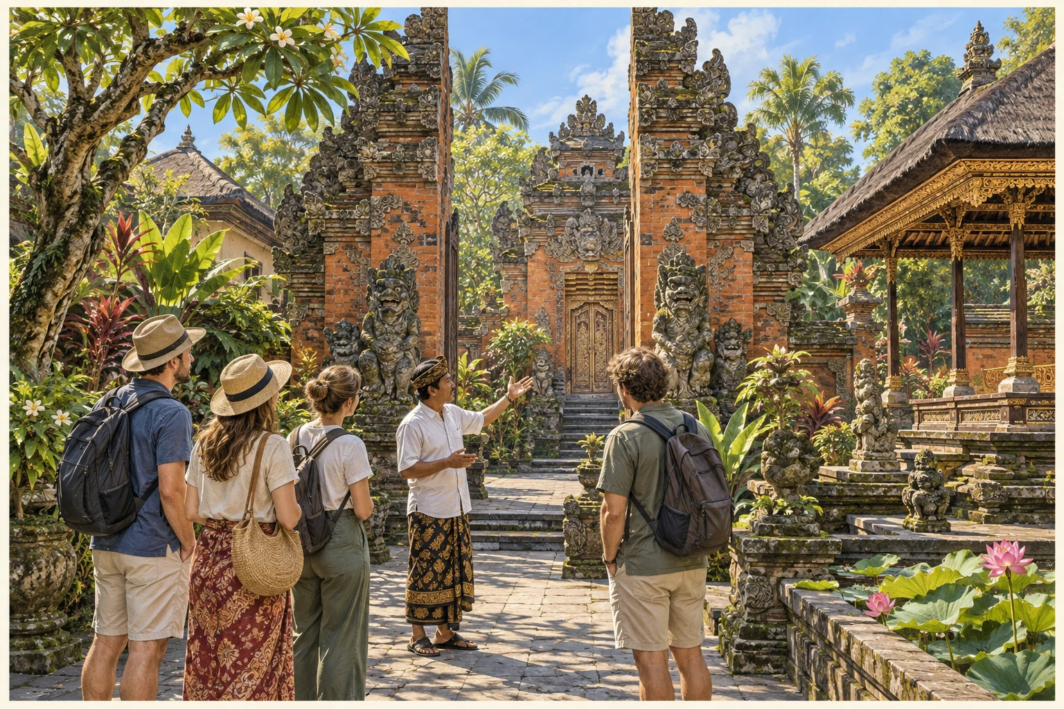 Illustrated Explore Ubud with a guide experience