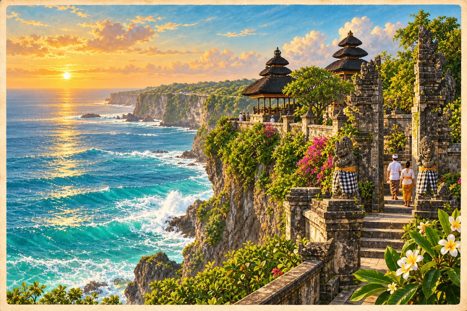 Illustrated Uluwatu Temple