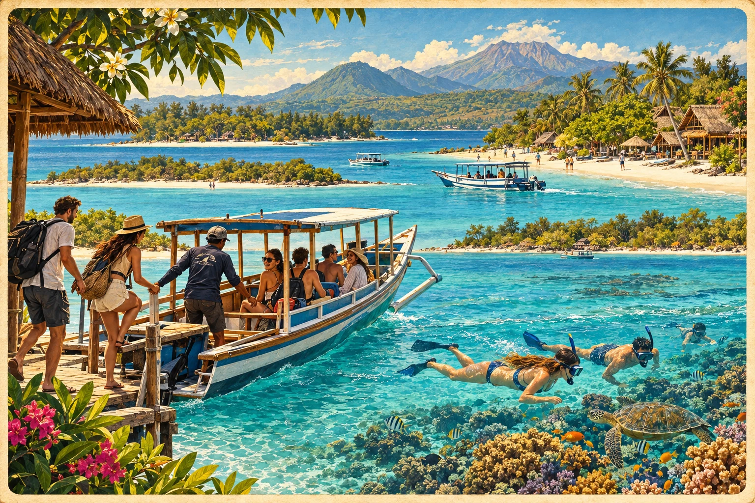 Illustrated Explore the southern Gili islands experience