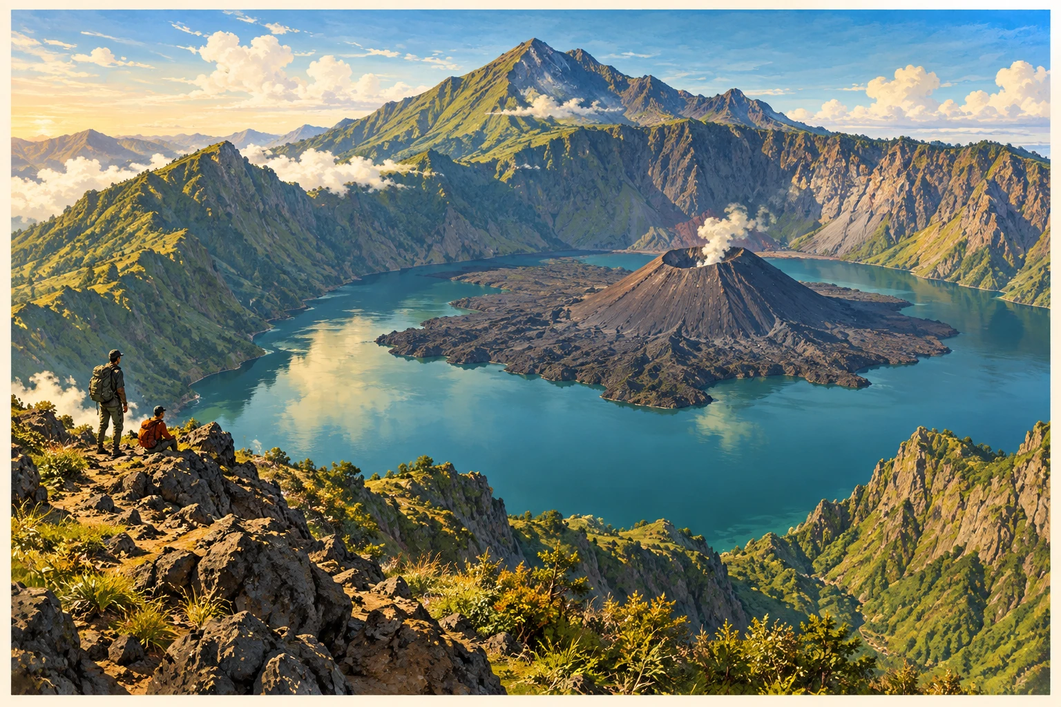 Illustrated Mount Rinjani
