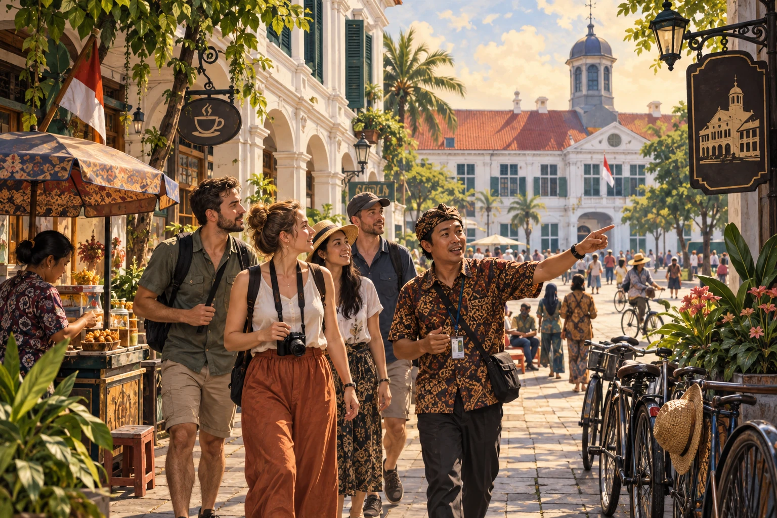 Illustrated Walk Jakarta with a local guide experience