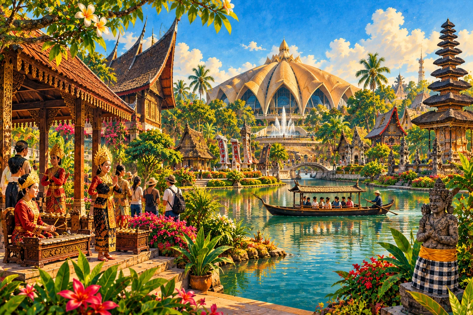 Illustrated Taman Mini Indonesia Indah