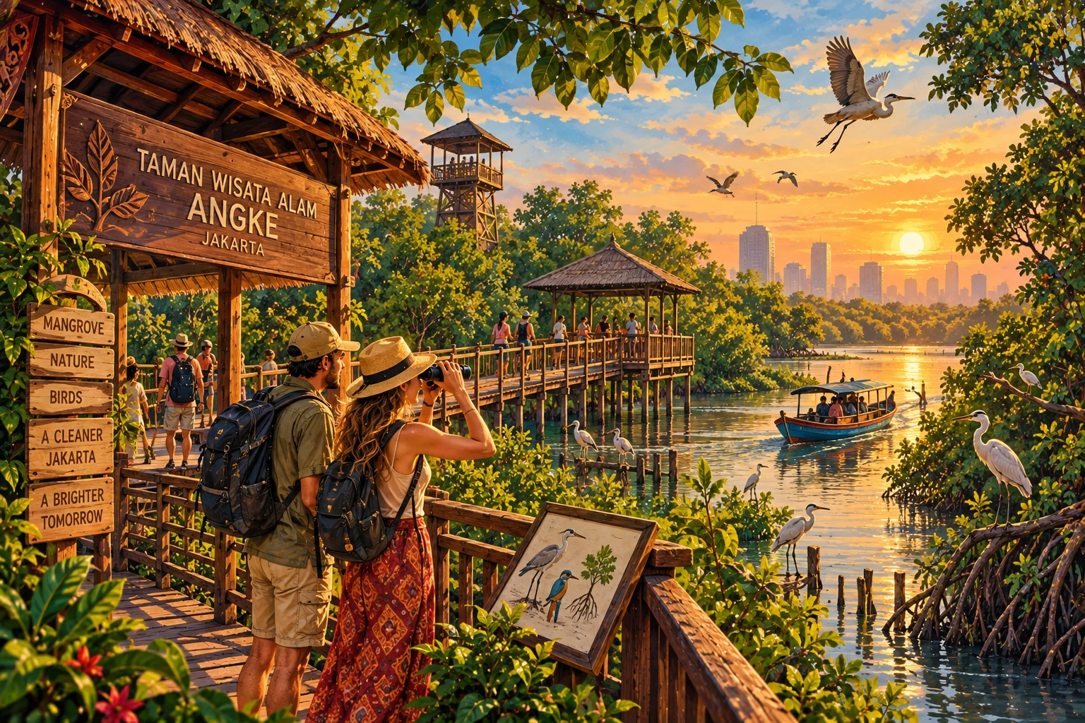 Illustrated Angke Mangrove Nature Park