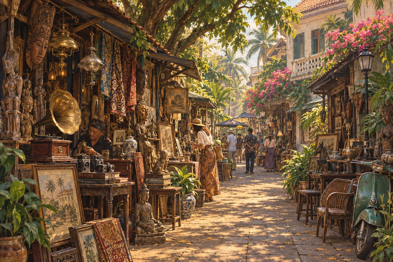 Illustrated Jalan Surabaya Antique Market