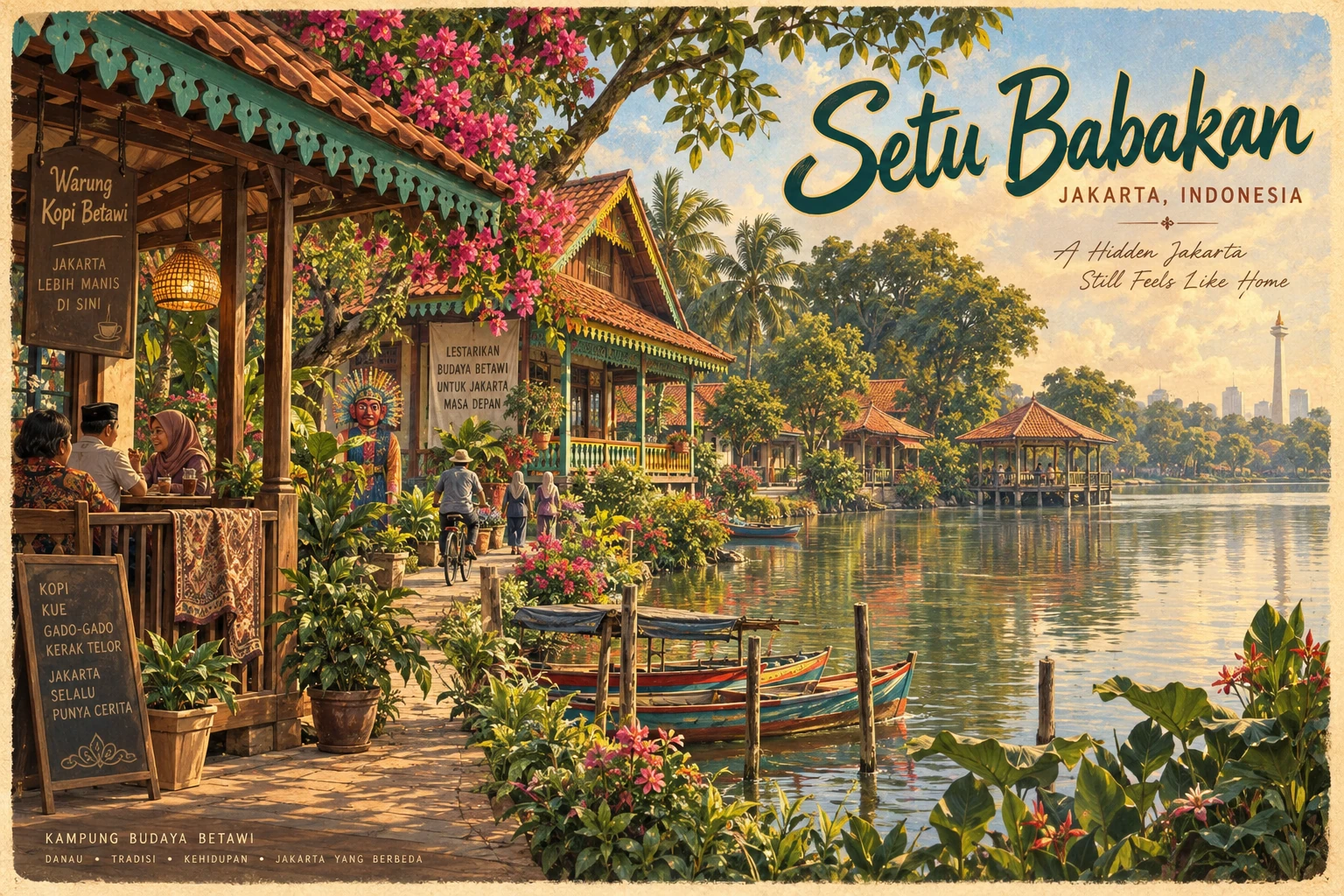 Illustrated Setu Babakan Betawi Village