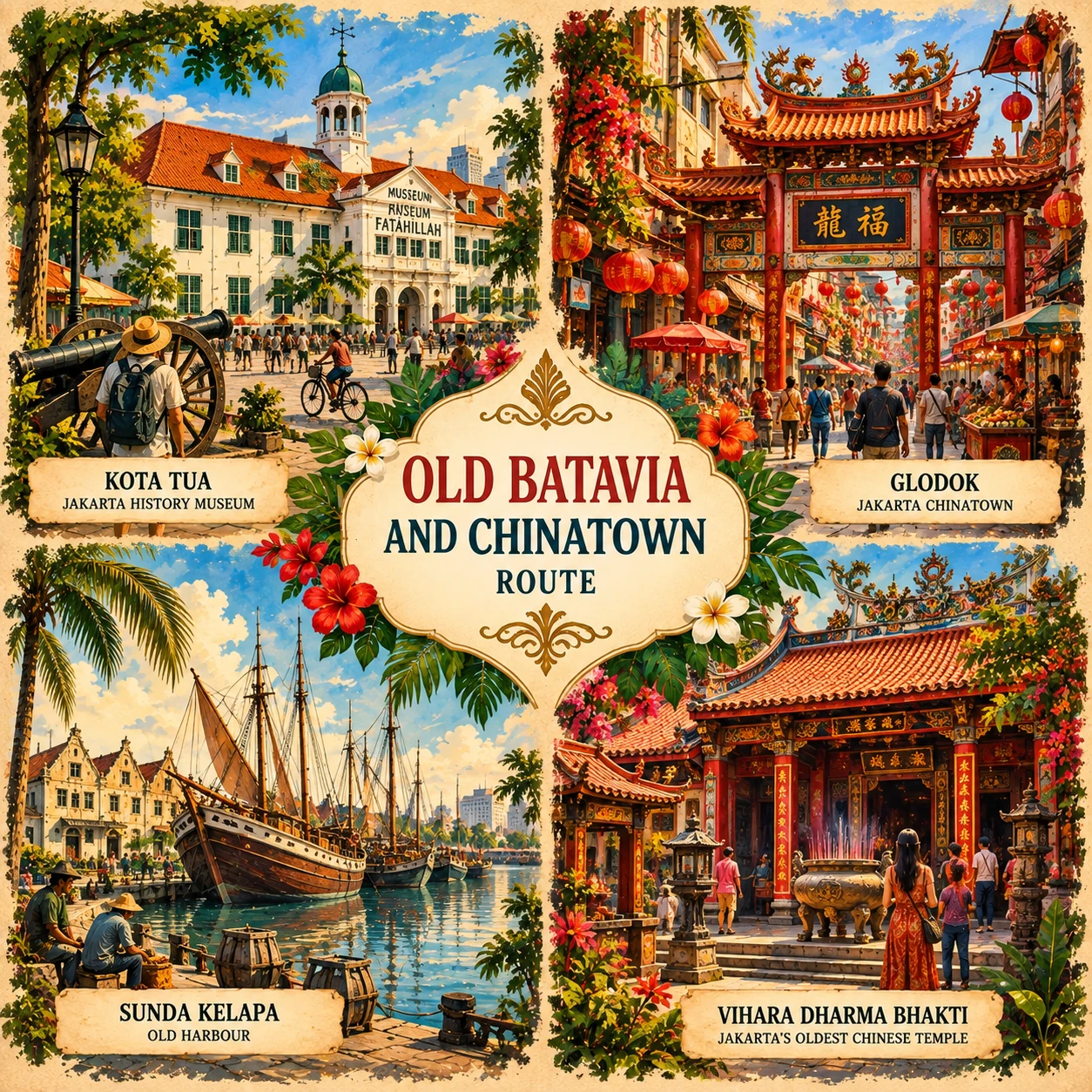 Illustrated Old Batavia & Chinatown route