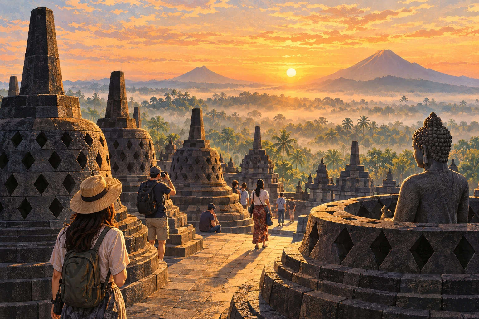 Illustrated See Setumbu sunrise & Borobudur experience