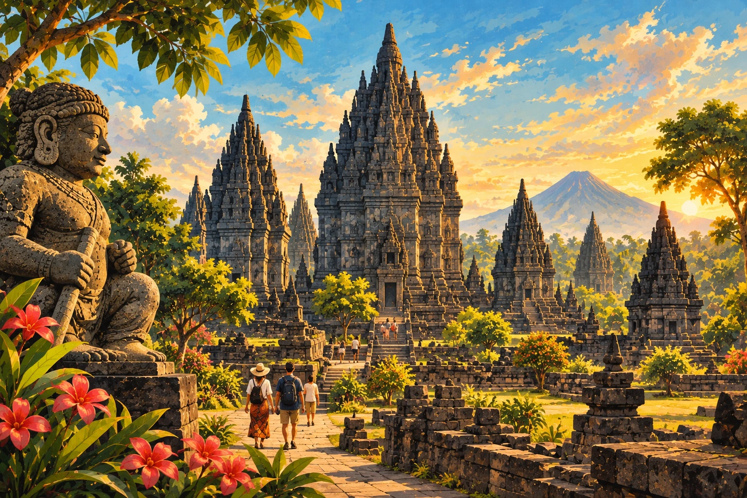 Illustrated Prambanan Temple