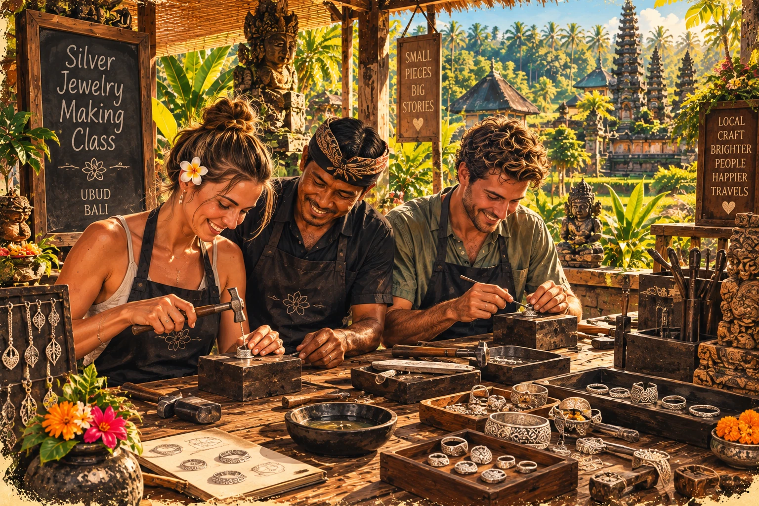 Illustrated Make silver jewellery experience