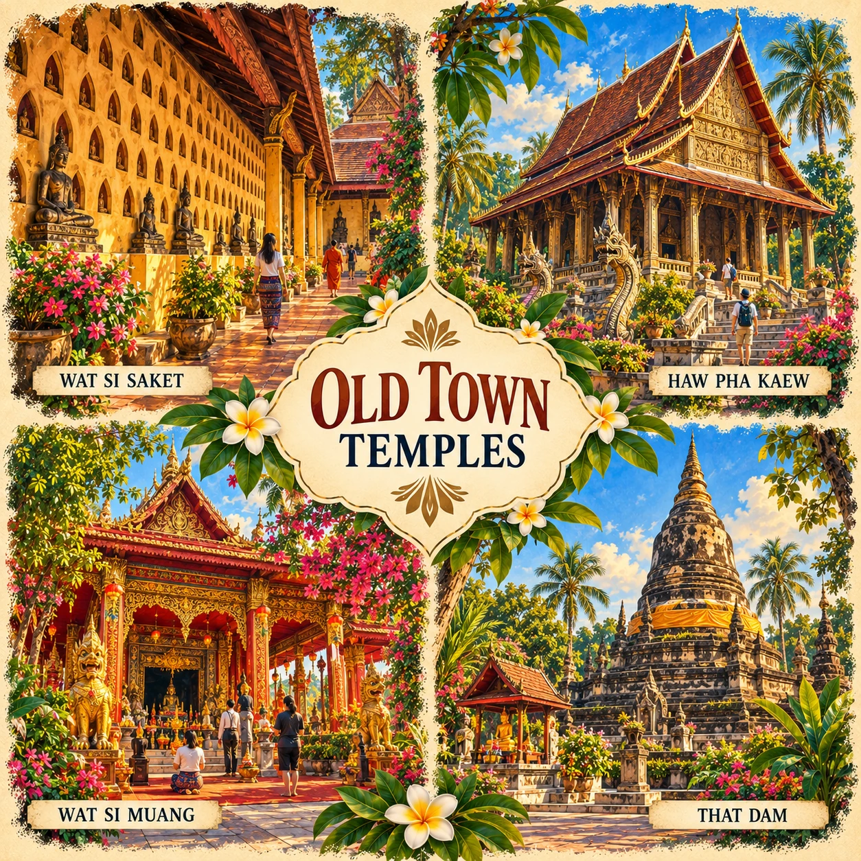 Illustrated Old Town Temples Route