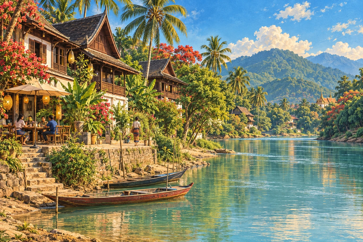 Illustrated Nam Khan Riverside