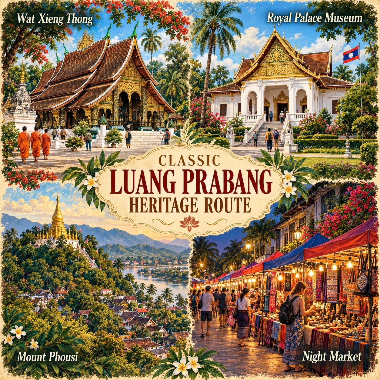 Illustrated Classic Luang Prabang Heritage Route
