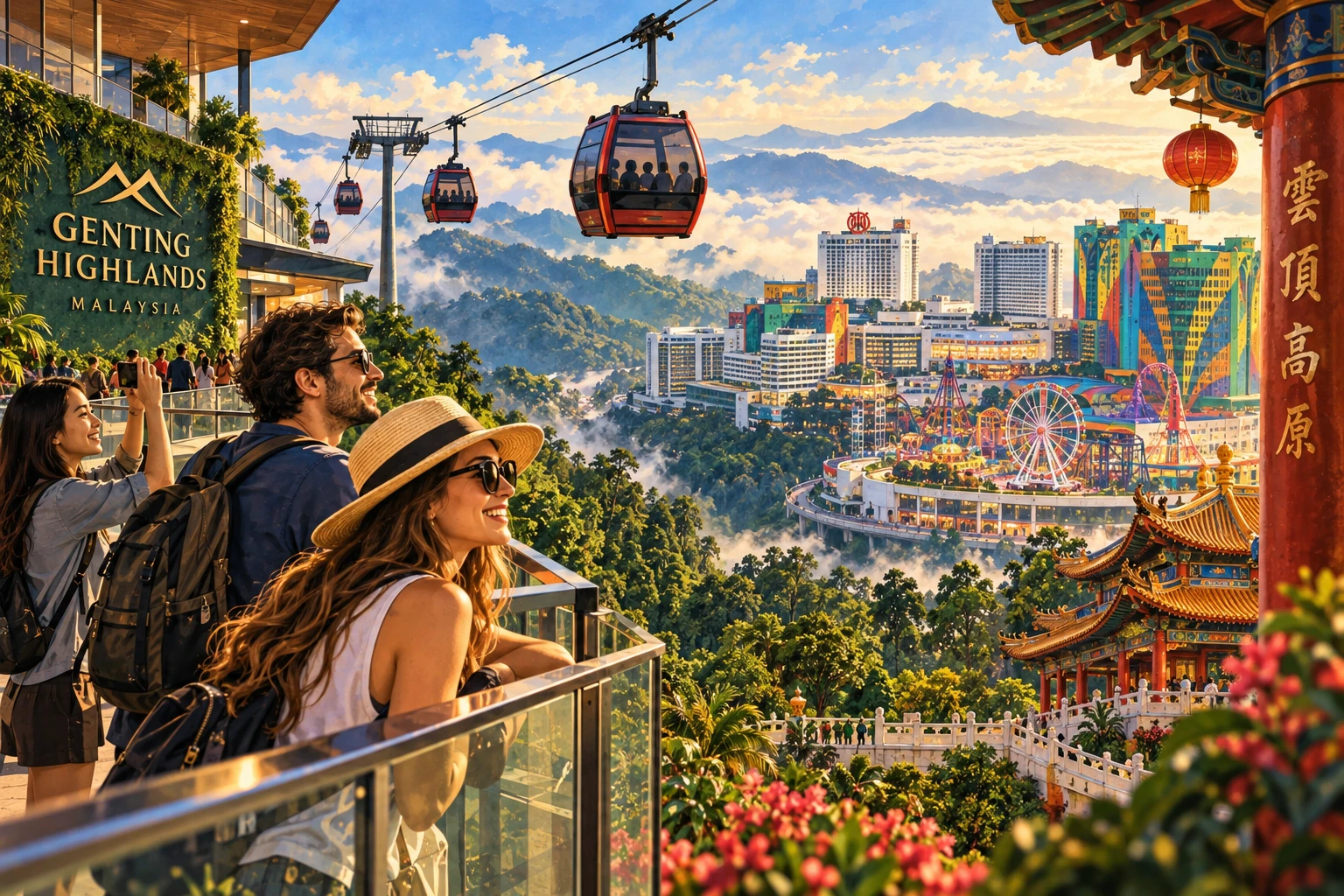 Illustrated Genting Highlands day trip in Kuala Lumpur, Malaysia