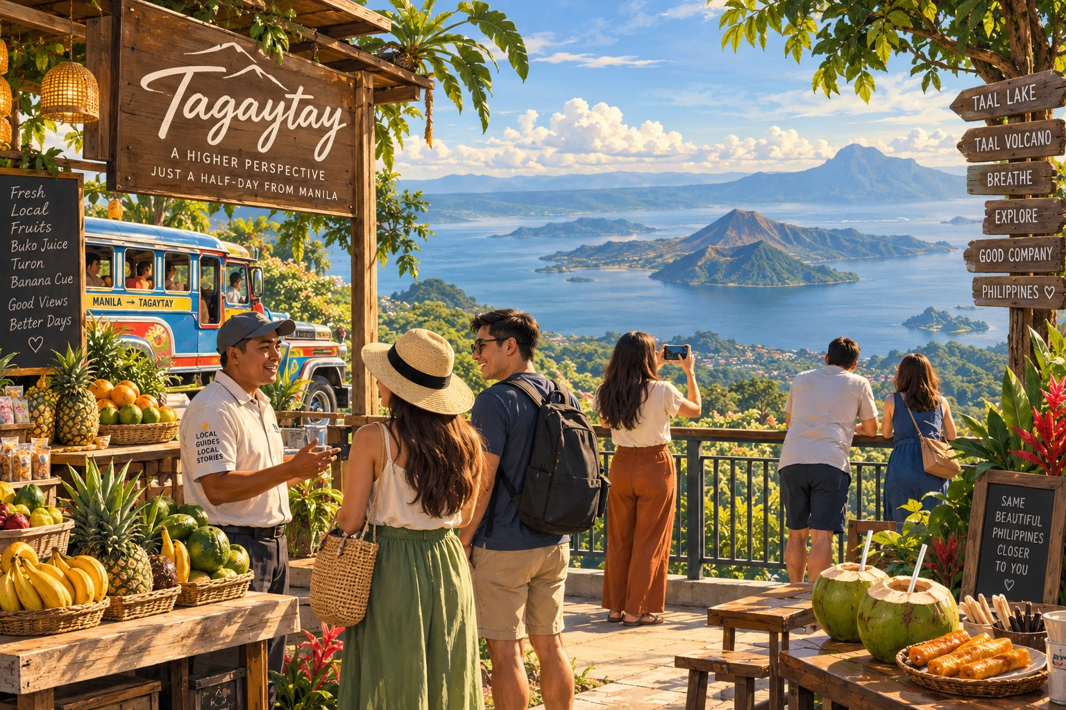 Illustrated Tagaytay half-day tour in Manila, Philippines