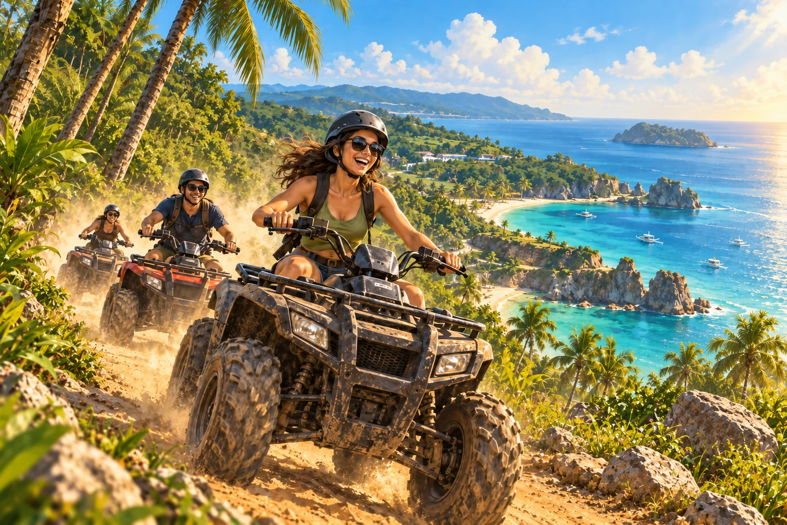 Illustrated Boracay Newcoast ATV ride in Boracay, Philippines