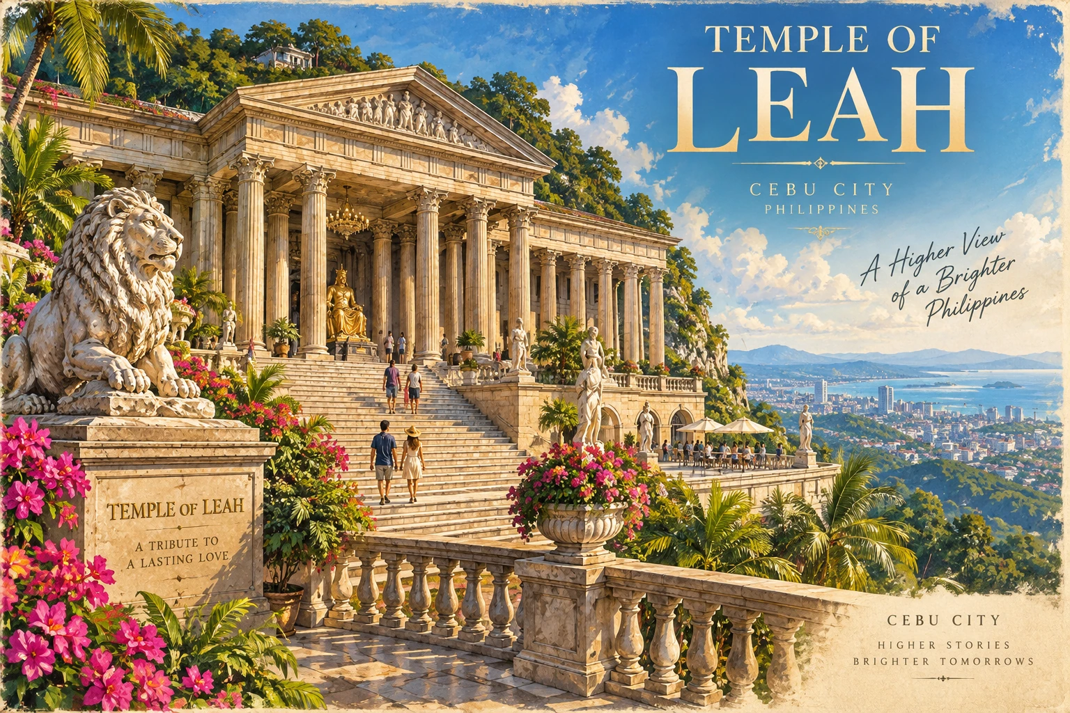 Illustrated Temple of Leah in Cebu City, Philippines