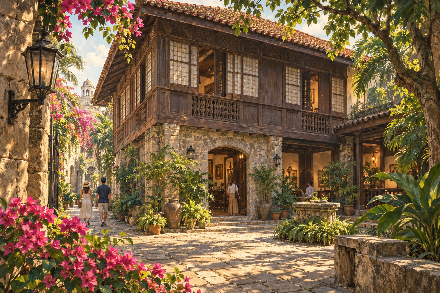 Illustrated Casa Gorordo Museum in Cebu City, Philippines