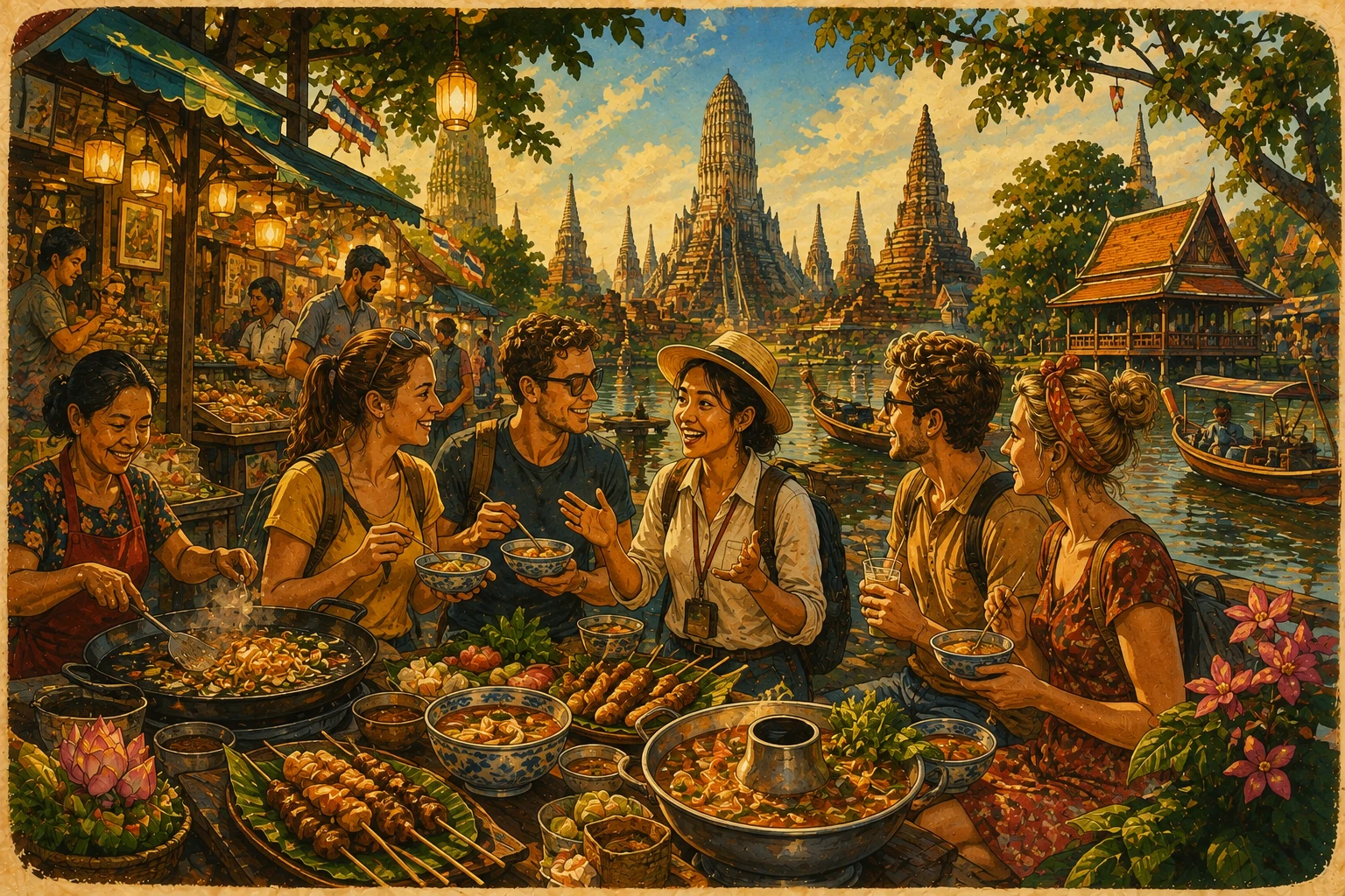 Ayutthaya market and local food tasting