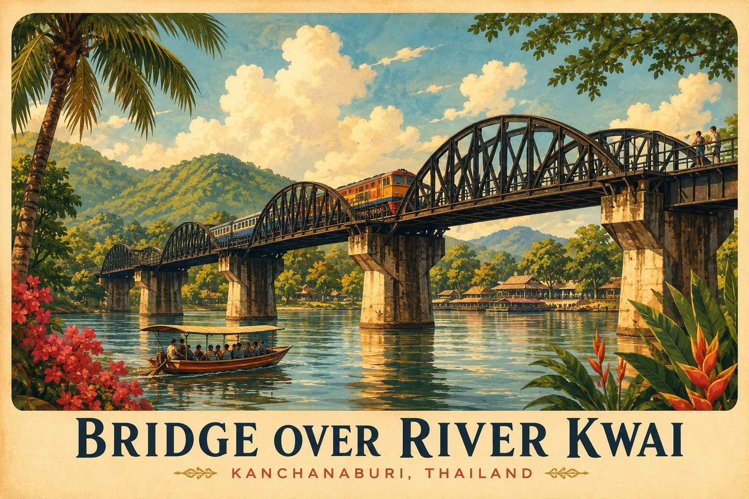 Bridge over the River Kwai in Kanchanaburi