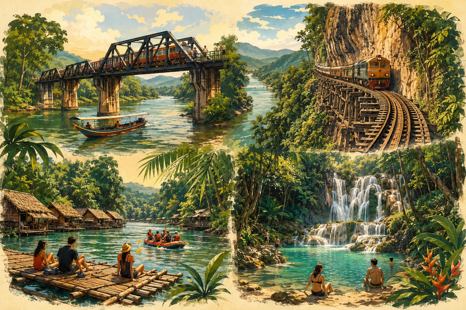 Illustrated River Kwai jungle route