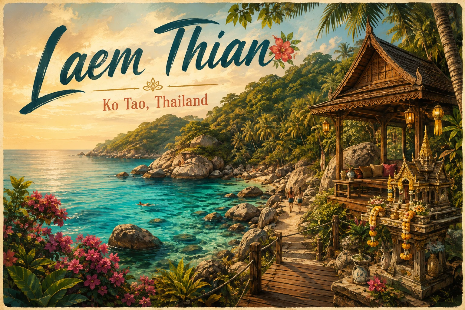 Remote coast at Laem Thian on Ko Tao