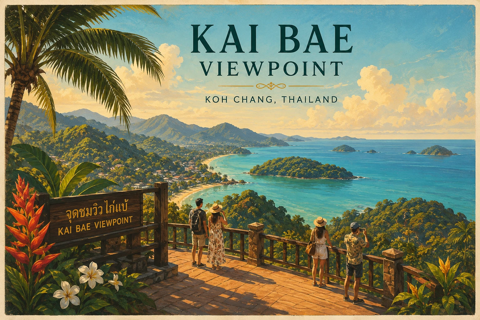 Island panorama from Kai Bae Viewpoint on Koh Chang
