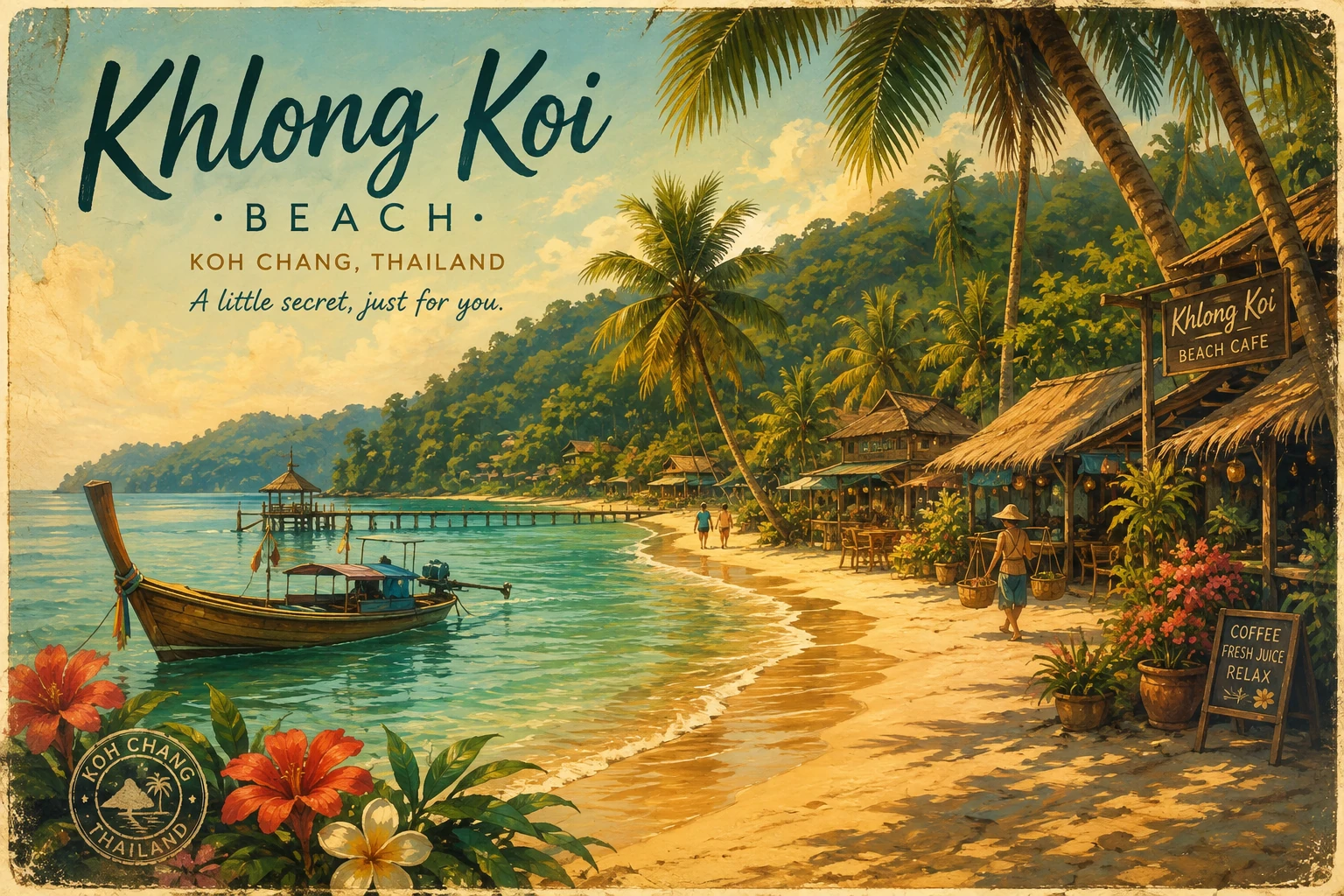 Quiet Khlong Koi Beach in southern Koh Chang