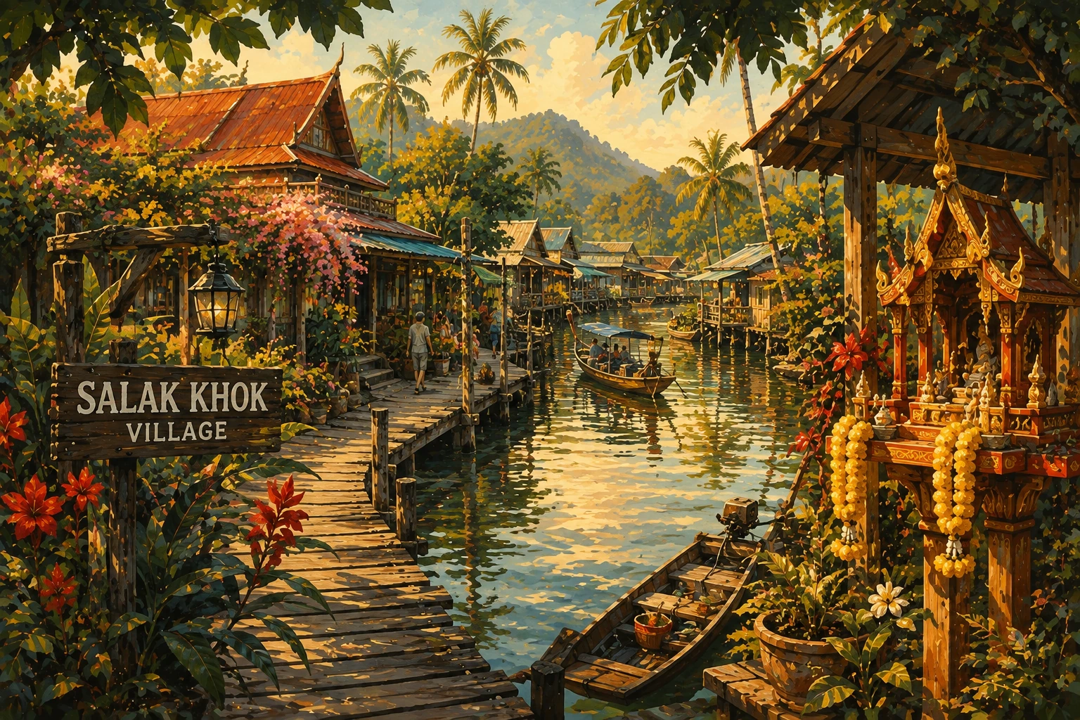 Local village and mangroves at Salak Khok on Koh Chang