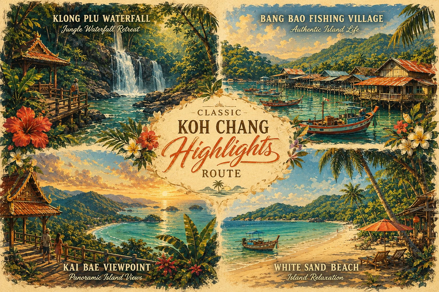 Illustrated classic Koh Chang highlights route
