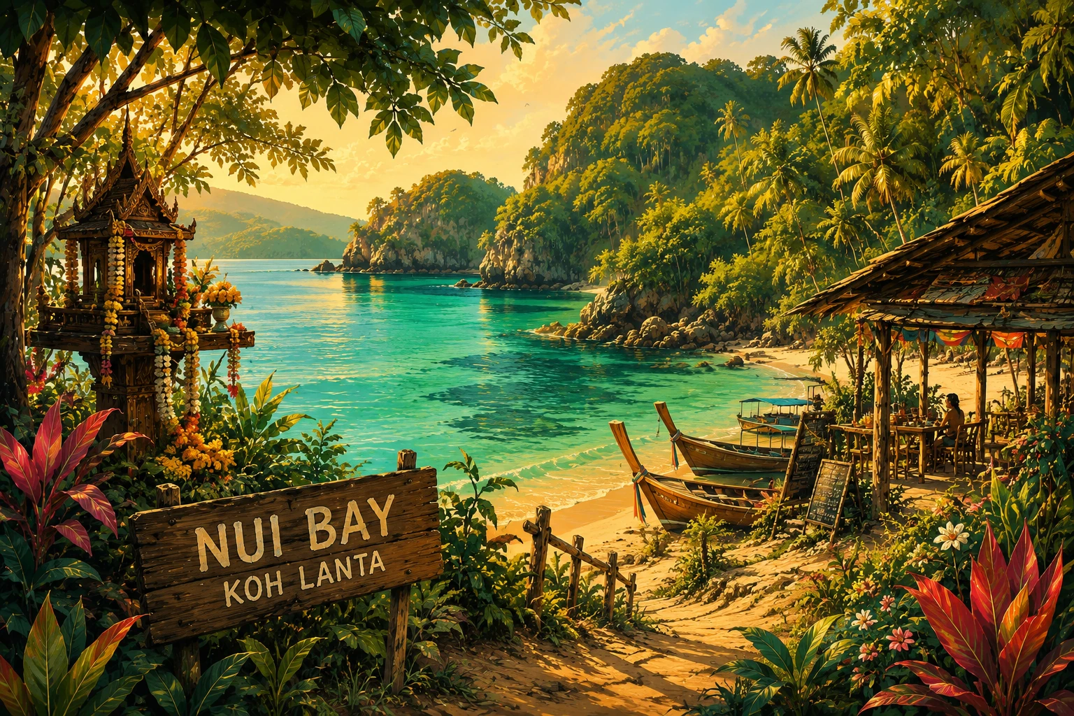 Small secluded Nui Bay on Koh Lanta