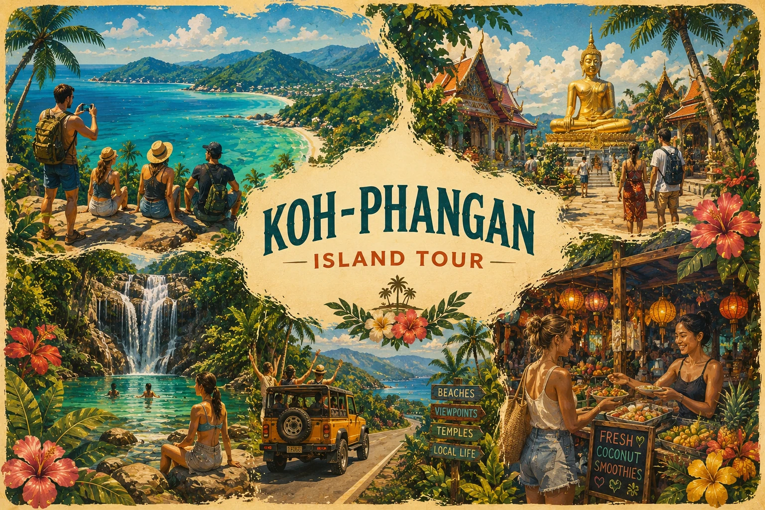 Koh Phangan island sightseeing tour