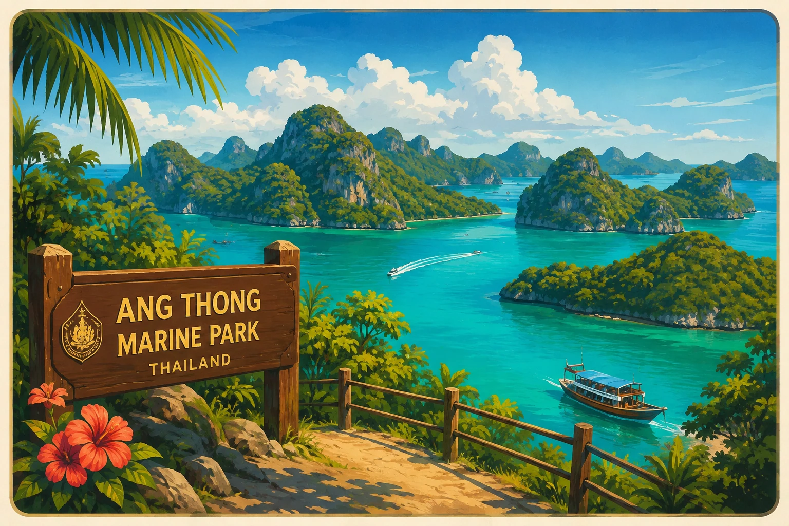 Ang Thong Marine Park islands from Koh Phangan