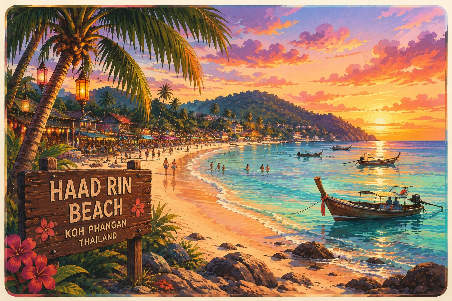 Haad Rin Beach on Koh Phangan