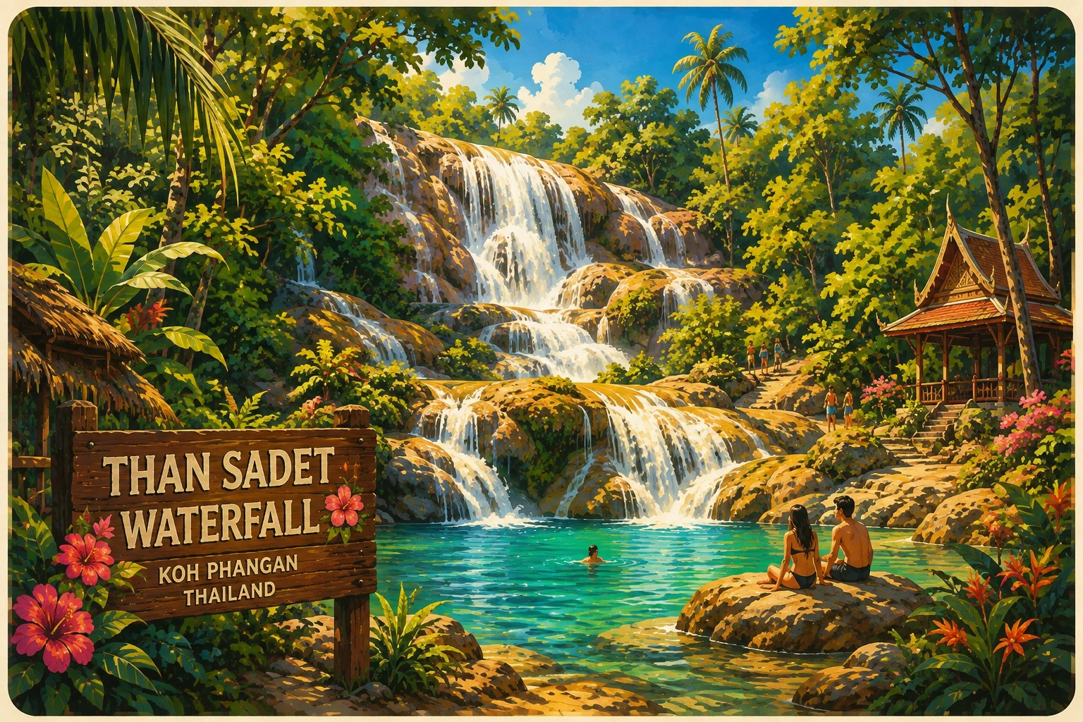 Than Sadet Waterfall in Koh Phangan jungle
