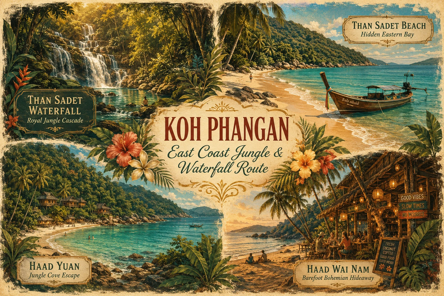 Illustrated east Koh Phangan jungle route